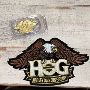 Collectible HOG patch and HOG pin brand new Harley Owners Group Harley Davidson